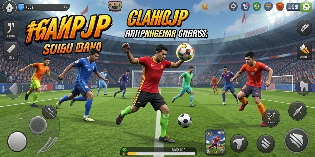 Tangkapan layar HARAPJP menampilkan aksi seru dalam permainan olahraga.