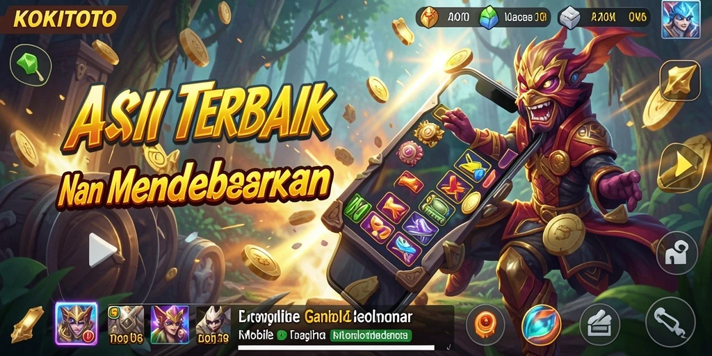 Screenshot menampilkan aksi seru dalam KOKITOTO saat bertarung melawan musuh.