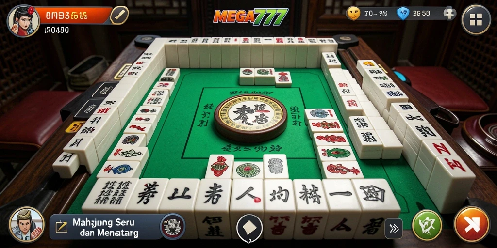 Tangkapan layar gameplay <strong>MEGA777</strong> yang menampilkan momen seru permainan Mahjong.