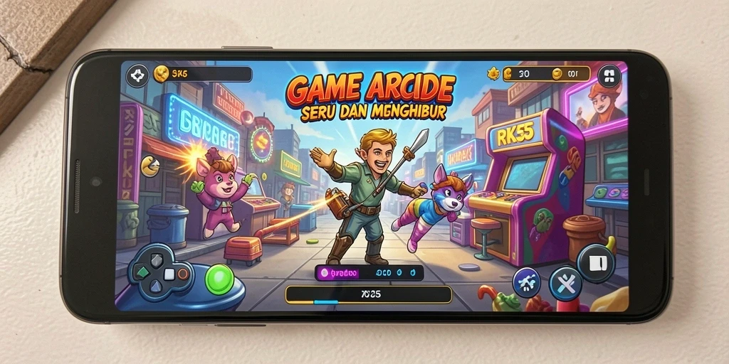Screenshot RK55 menampilkan gameplay menegangkan dan grafis yang menarik.