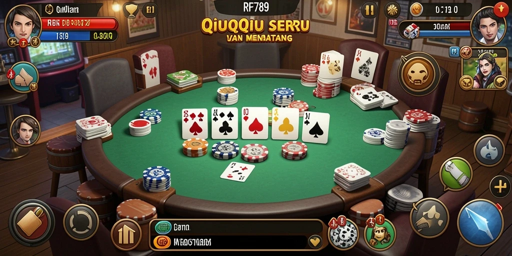Gameplay seru dalam permainan QiuQiu RR789.