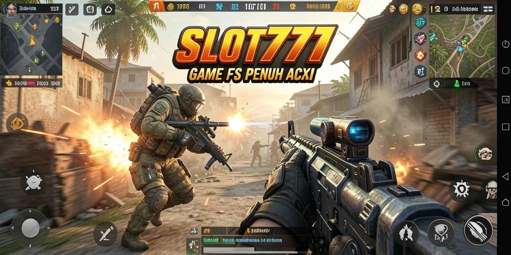 Screenshot menunjukkan intense gameplay di SLOT777 dengan aksi yang mendebarkan.